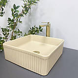Умивальник (раковина) VBI BOLZANO BEIGE MATT накладний, фото 3