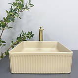 Умивальник (раковина) VBI BOLZANO BEIGE MATT накладний, фото 4