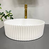 Умивальник (раковина) VBI BRINDISI M WHITE накладний, фото 2