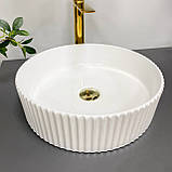 Умивальник (раковина) VBI BRINDISI M WHITE накладний, фото 3