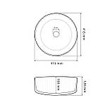 Умивальник (раковина) VBI BRINDISI M WHITE накладний, фото 5