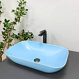 Умивальник (раковина) VBI AVEZZANO BLUE MATT накладний, фото 5