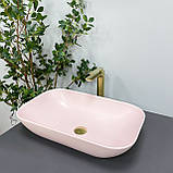 Умивальник (раковина) VBI AVEZZANO PINK MATT накладний, фото 5