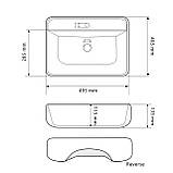 Умивальник (раковина) VBI RAGUSA MARMO GLOSSY накладний, фото 2