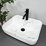 Умивальник (раковина) VBI RAGUSA MARMO GLOSSY накладний, фото 4