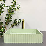 Умивальник (раковина) VBI FLORENTIA LIGHT GREEN MATT накладний, фото 3