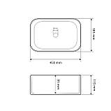 Умивальник (раковина) VBI LESINA WHITE накладний, фото 2