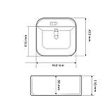 Умивальник (раковина) VBI LESINA 2 WHITE накладний, фото 2