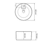Умивальник (раковина) VBI RIETI WHITE накладний, фото 2