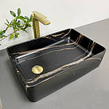 Умивальник (раковина) VBI VELLETRI BLACK STONE MATT накладний, фото 3