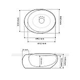 Умивальник (раковина) VBI VALIANO MARBLE BLACK MATT накладний, фото 2