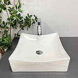 Умивальник (раковина) VBI VIAREGGIO S WHITE накладний, фото 4
