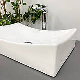 Умивальник (раковина) VBI VIAREGGIO WHITE накладний, фото 5