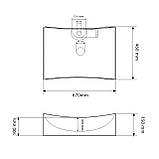 Умивальник (раковина) VBI VIAREGGIO L WHITE накладний, фото 5