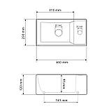 Умивальник (раковина) VBI LECCE L WHITE накладний підвісний, фото 2