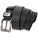 Чоловічий ремінь Bolo з натуральної екошкіри в подарунковій коробці Чорний, фото 7