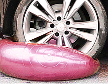 М'яч для фітнесу (фітбол) WCG 65 Anti-Burst 250кг Персиковий + насос, фото 5
