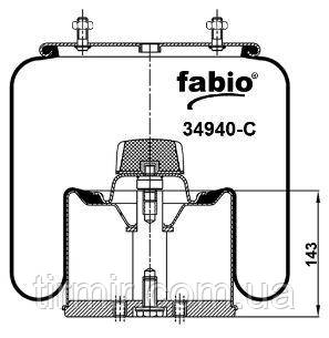 Пневморесора підвіски 940 MB з металевим стаканом, фото 1