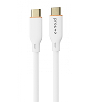 Кабель Proove Jelly Silicone Type-C to Type-C 60W (1m) WHITE