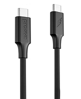 Кабель Proove Striped Silicone Type-C to Type-C 60W (1m) BLACK
