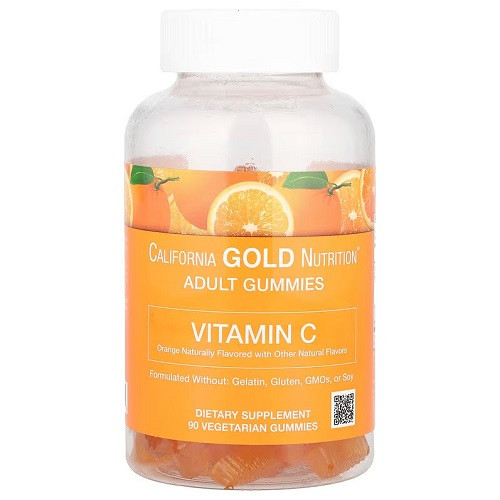 Вітаміни California Gold Nutrition Adult Gummies Vitamin C (90 жувальних цукерок.)