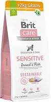 Корм собачий Brit Care Sustainable Sensitive Insect Fish 12kg + 2 kg