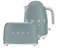 Набір тостерів і чайників Smeg Retro Series - Emerald Green Matte - Модель TSF01EGMEU + KLF03EGMEU