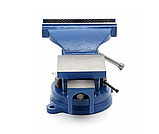 Тиски слюсарні поворотні 150мм S10782 SILVER, фото 4