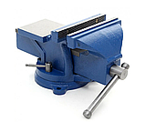 Тиски слюсарні поворотні 150мм S10782 SILVER, фото 3