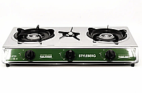 Газова плита Styleberg на 3 конфорки з п'єзопідпалюванням Настільна газова плита під балонний газ