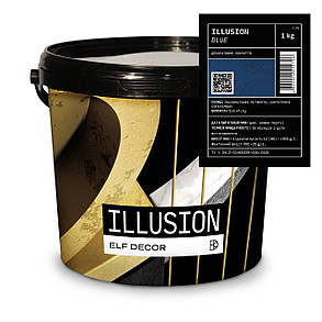 Декоративне покриття Elf Decor Illusion Fantasy Blue 1кг, фото 1