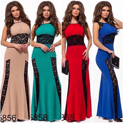 Сукня максі з гіпюром розміри норма, фото 1