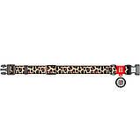 Нашийник WAUDOG Nylon Леопард з QR паспортом, пластиковий фастекс М 20мм 28-40см, фото 5