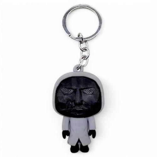 Брелок "Гра в кальмара. Ведучий" 11 см з кріпленням (сірий), фото 1