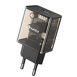 Мережевий зарядний пристрій USB, 12W, AWEI C 9 / Адаптер для зарядки телефону / Зарядка для телефону