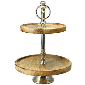 Дворівнева підставка для торта з манго дерева для фруктів Торт з манго дерева