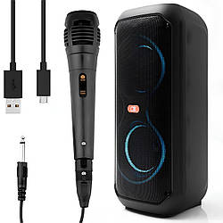 Портативна колонка з мікрофоном 4", Bluetooth, з USB, BT-2425 / Музична калонка / Блютуз колонка караоке