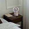 LED нічник на батарейках і USB / 3д світильник у формі серця / Світильник нічник з ефектом 3D, фото 4
