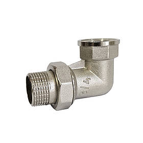 З'єднання американка VLMZ 1/2″ кутова, нікель