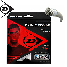Струни для тенісних ракеток сквош Dunlop SAC ICONIC AF 18G black 10м