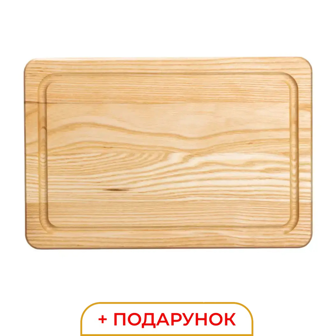 Сервірувальна дошка для подачі 35×25 см досточка для нарізки прямокутна кухонна Wood Lugi, фото 1