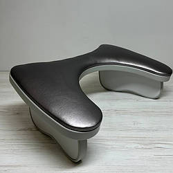 Підлокітник для манікюру похилий MrHelix, Графітовий з білим, сірий кант