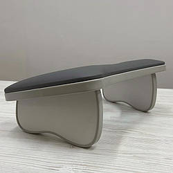 Підлокітник для манікюру похилий MrHelix, Сірий з білим, сірий кант