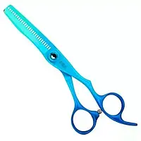 Ножиці для стрижки філірувальні Olivia Garden PowerCut Blue Rainbow LE European Style (ID1664)