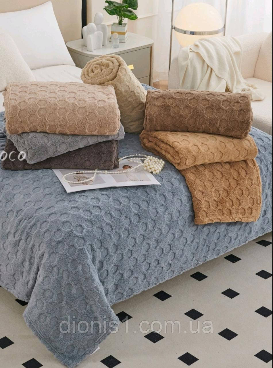 Плед із візерунком розмір 180х220, 5 шт. в уп., фото 1