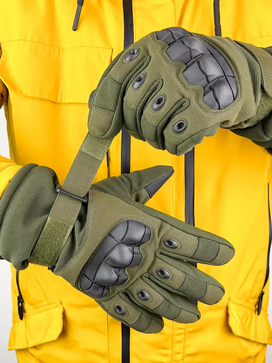 Тактичні зимові повнопалі рукавички з флісом Eagle Tactical ET-03 Оливковий