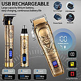 Машинка для стрижки волосся з потужним і тихим мотором XPRO DSP 91032 (45210-91032_608), фото 6