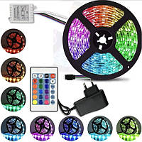 Світлодіодна стрічка LED Tape 5050 RGB 12V 4,5м з пультом дистанційного керування на 16 кольорів XPRO (42779-5050 RGB_176)