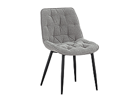 Стілець у кухню, зал, кафе, офіс M-78 тканина букле/металл Сірий/ чорний Vetro Mebel