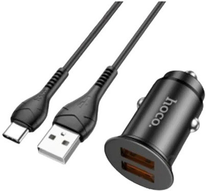 Автомобільний зарядний пристрій з підтримкою швидкої зарядки QC3.0 Hoco NZ1 36W Type-C (37370-01_235)